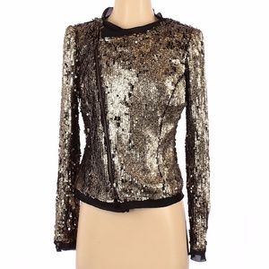 Gold Sequin Jacket - Aryn K